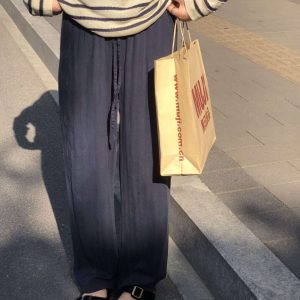 Women's Summer Lyocell Tencel Linen Slimming Narrow Wide-Leg Pants