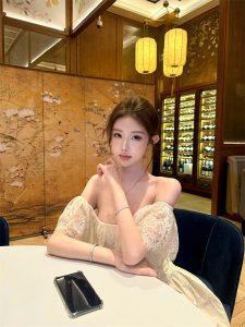 Off-Shoulder Ruffled A-Line Dress with Lace Panel