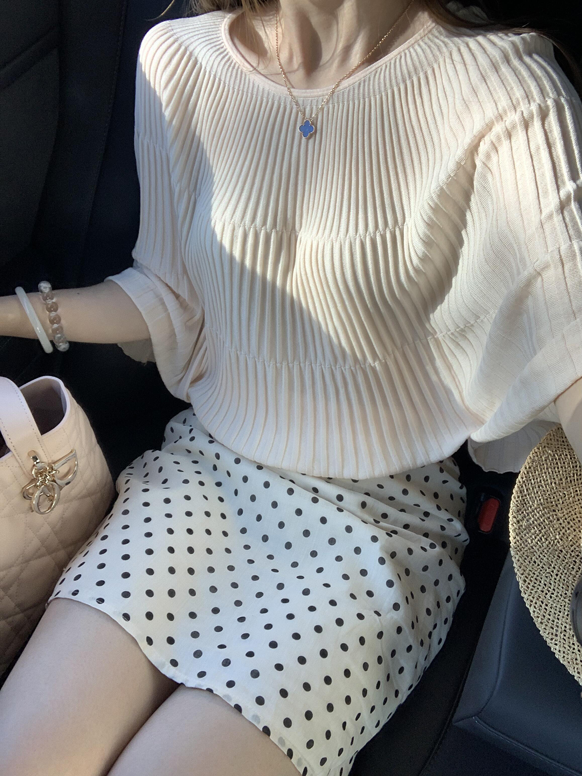 Summer Korean Style Pleated Solid Ice-Feel Top - Image 2