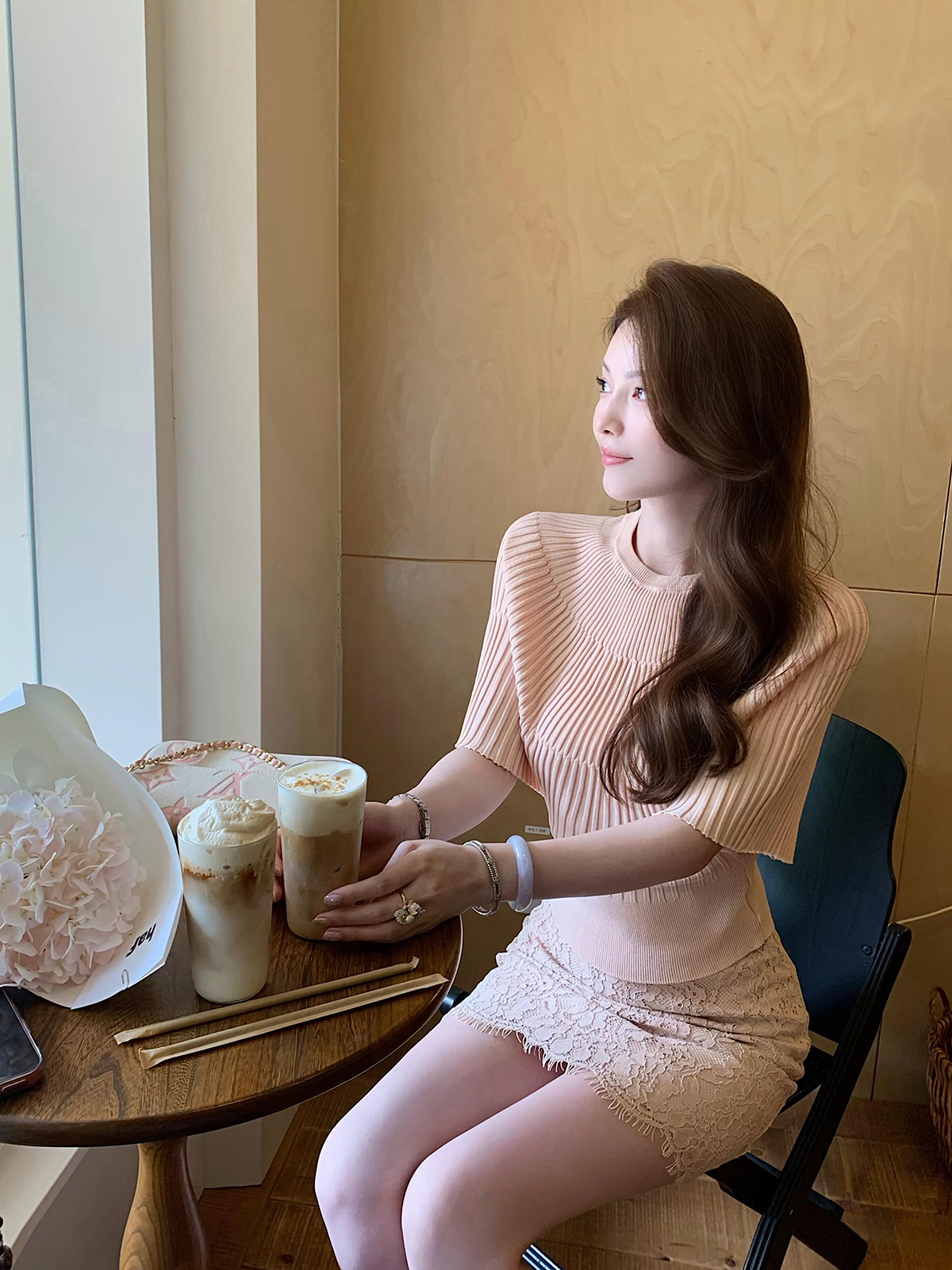 Summer Korean Style Slimming Pleated Solid Ice-Feel Top - Style f821fe - Image 4
